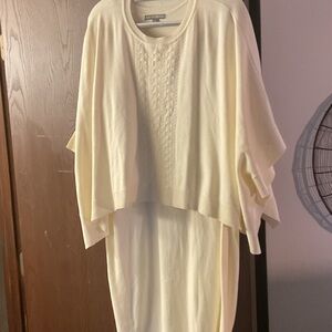 Jessica London Cream Poncho Sweater